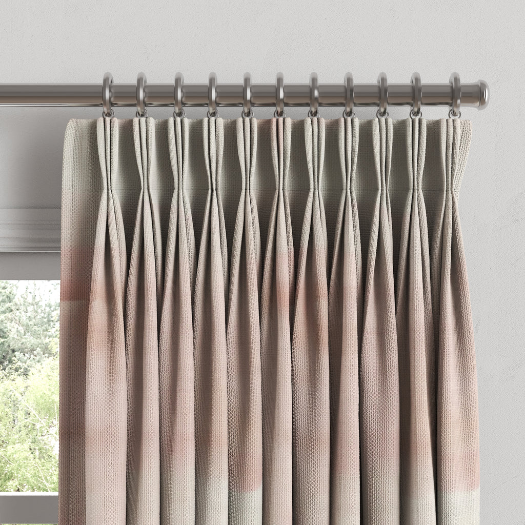 Pinch Pleat Drapery in Up In The Sky - Blush