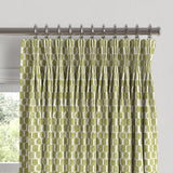 Pinch Pleat Drapery in Checking In - Matcha