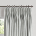 Pinch Pleat Drapery in Classic Linen - Oyster
