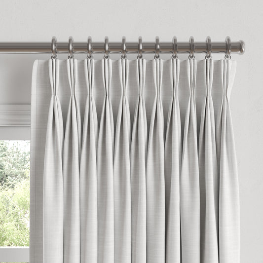 Pinch Pleat Drapery in Classic Linen - Stone