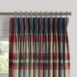 Pinch Pleat Drapery in Tartan - Flannel