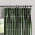 Pinch Pleat Drapery in Check With Me - Pine