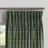 Pinch Pleat Drapery in Check With Me - Pine