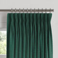 Pinch Pleat Drapery in Slubby Linen - Spruce