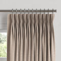 Pinch Pleat Drapery in Slubby Linen - Cashmere