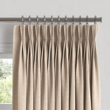 Pinch Pleat Drapery in Slubby Linen - Cream