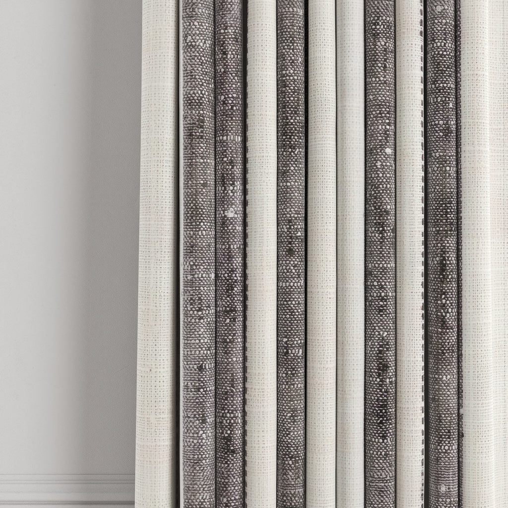Pinch Pleat Drapery in French Laundry Stripe - Midnights