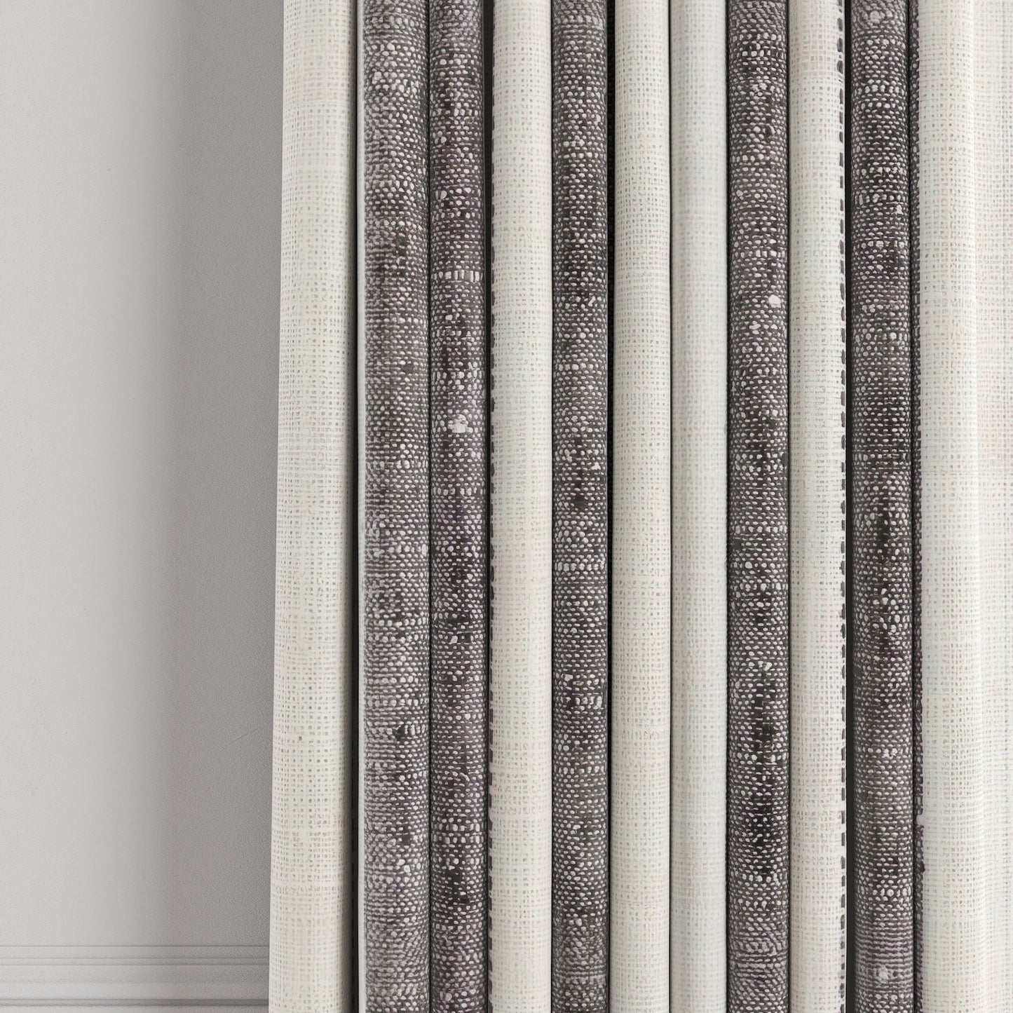 Pinch Pleat Drapery in French Laundry Stripe - Midnights