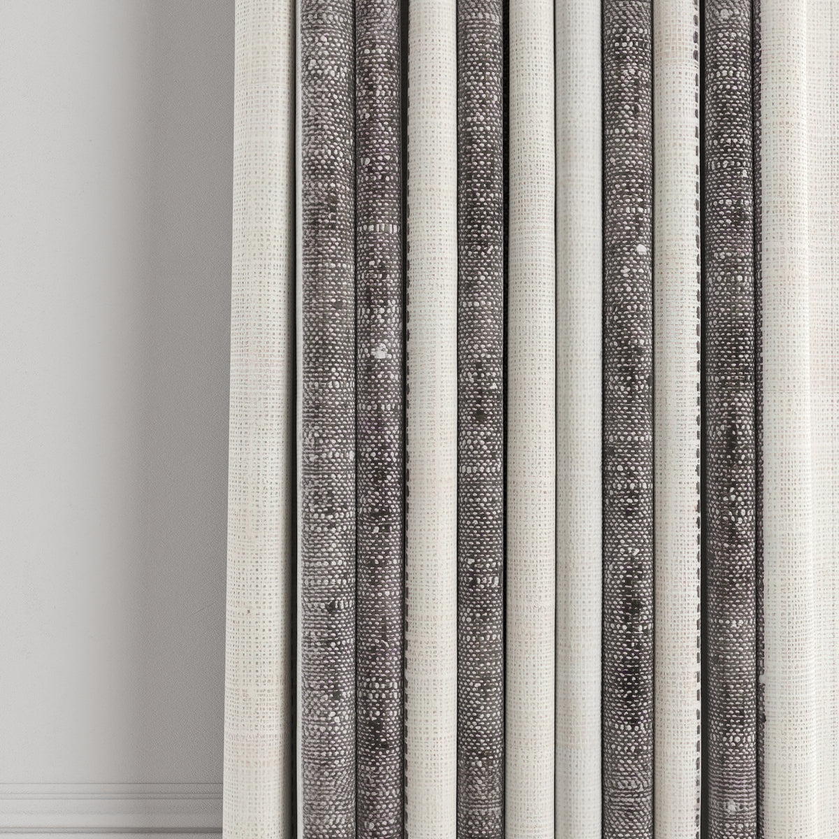 Pinch Pleat Drapery in French Laundry Stripe - Midnights