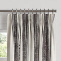 Pinch Pleat Drapery in French Laundry Stripe - Midnights
