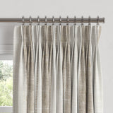 Pinch Pleat Drapery in French Laundry Stripe - Champagne