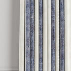 Pinch Pleat Drapery in French Laundry Stripe - Navy