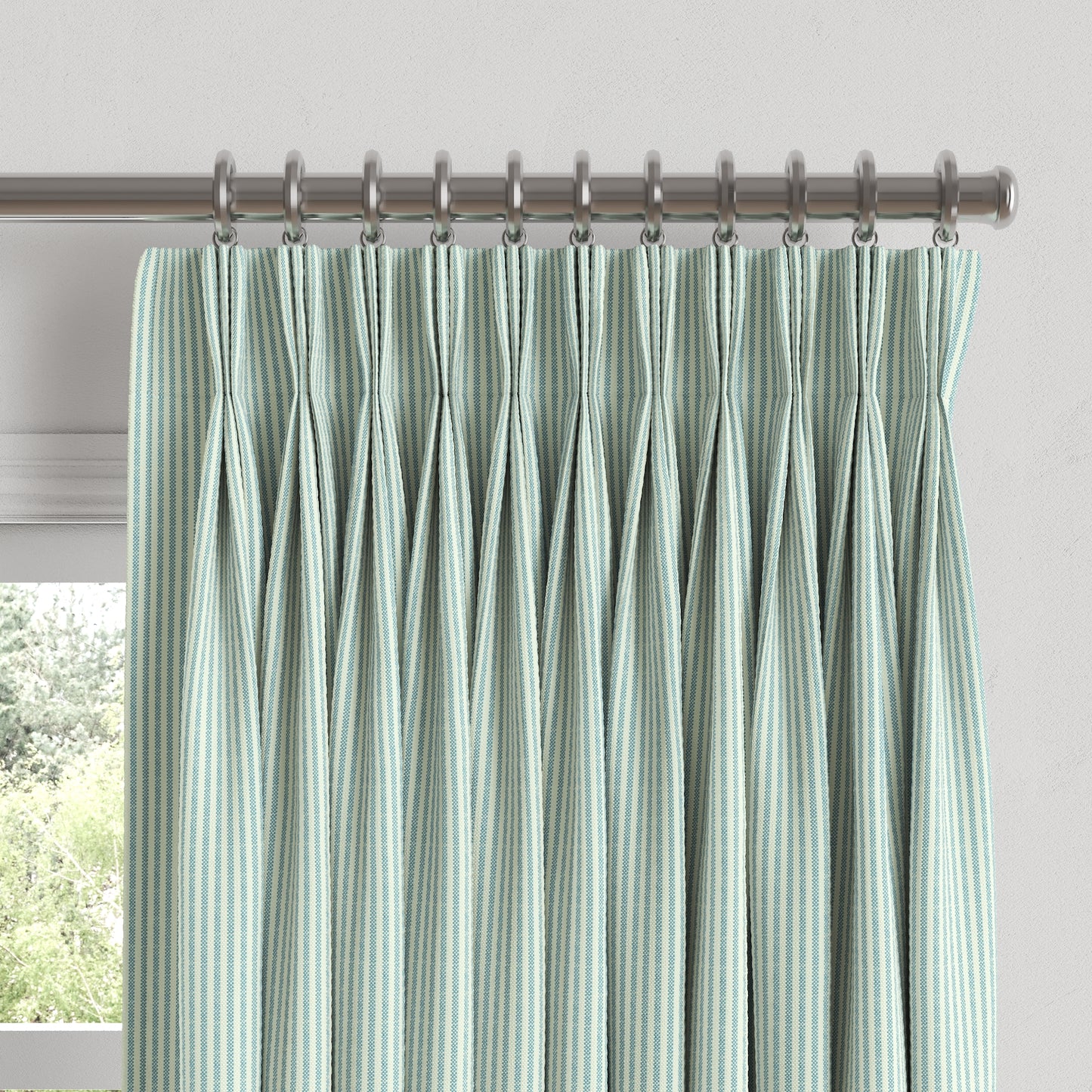 Pinch Pleat Drapery in Baldwin - Cornflower