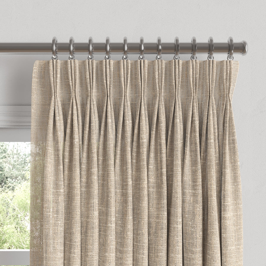 Pinch Pleat Drapery in Linen Sheer - Ecru