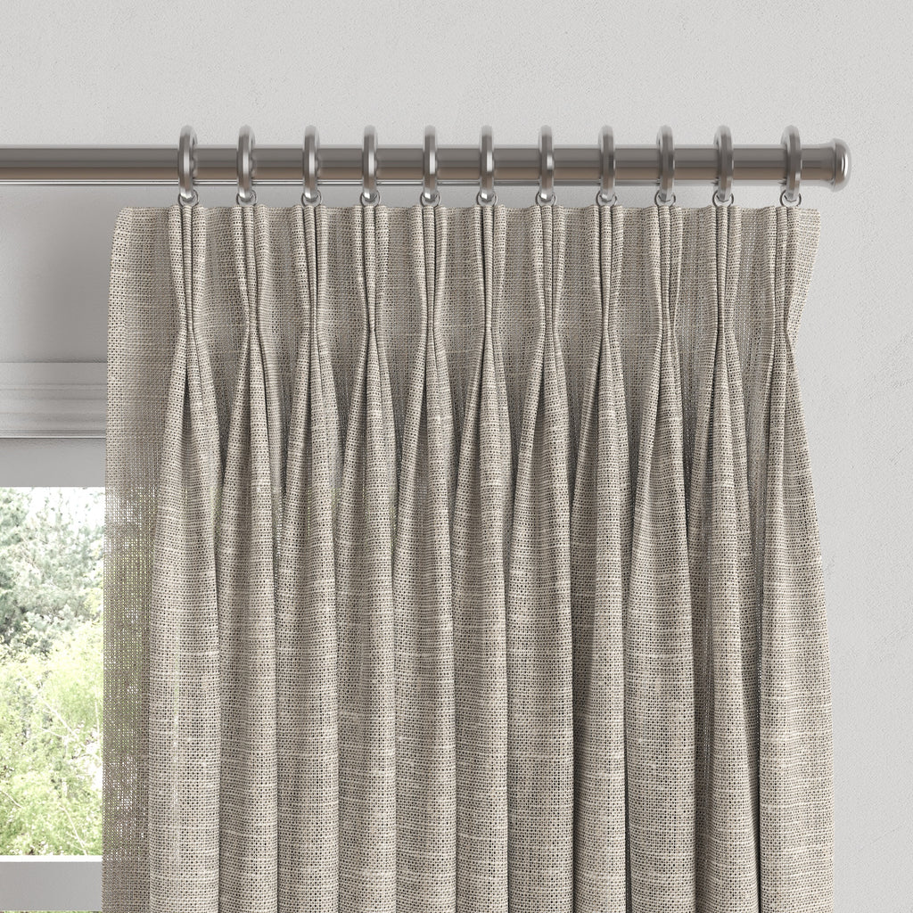 Pinch Pleat Drapery in Linen Sheer - Ivory