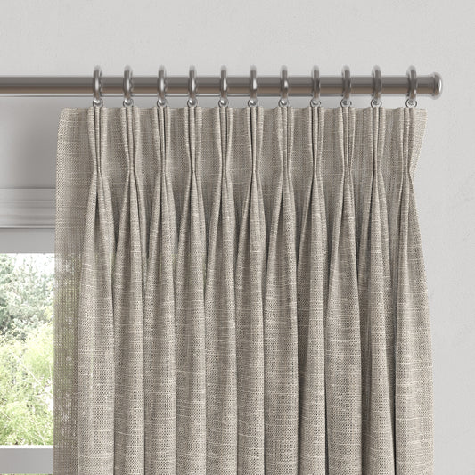 Pinch Pleat Drapery in Linen Sheer - Ivory