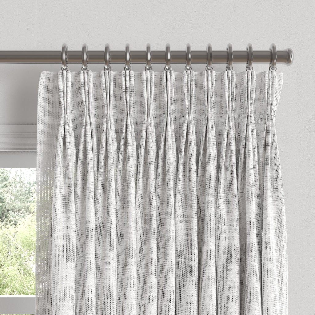 Pinch Pleat Drapery in Linen Sheer - Optic White