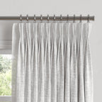 Pinch Pleat Drapery in Linen Sheer - Optic White