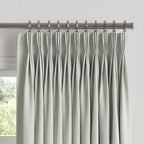 Pinch Pleat Drapery in Lush Linen - Fog