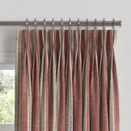 Pinch Pleat Drapery in Nautical Stripes - Buoy