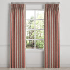 Pinch Pleat Drapery in Nautical Stripes - Buoy