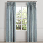 Pinch Pleat Drapery in Nautical Stripes - Surfs Up