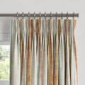 Pinch Pleat Drapery in French Laundry Stripe - Apricot