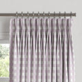 Pinch Pleat Drapery in Gingham - Lilac