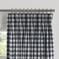 Pinch Pleat Drapery in Gingham - Navy