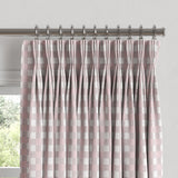 Pinch Pleat Drapery in Gingham - Light Pink