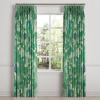 Pinch Pleat Drapery in Koi Pond - Green