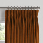 Pinch Pleat Drapery in Classic Velvet - Amber