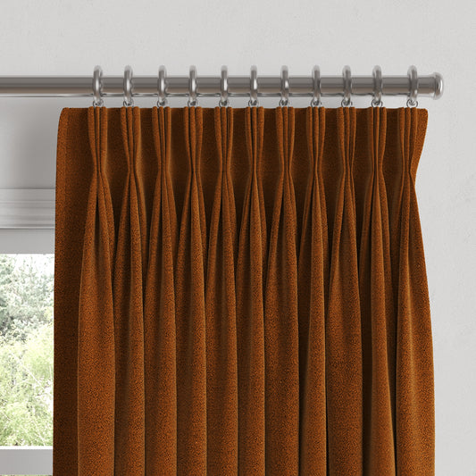 Pinch Pleat Drapery in Classic Velvet - Amber