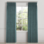 Pinch Pleat Drapery in Classic Velvet - Seaside