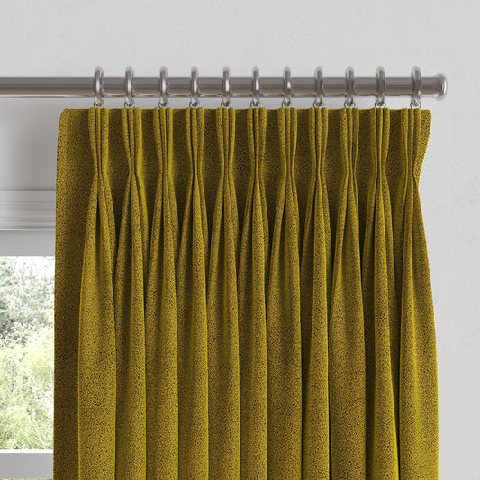 Pinch Pleat Drapery in Classic Velvet - Citron