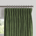 Pinch Pleat Drapery in Classic Velvet - Aloe