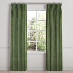 Pinch Pleat Drapery in Classic Velvet - Aloe