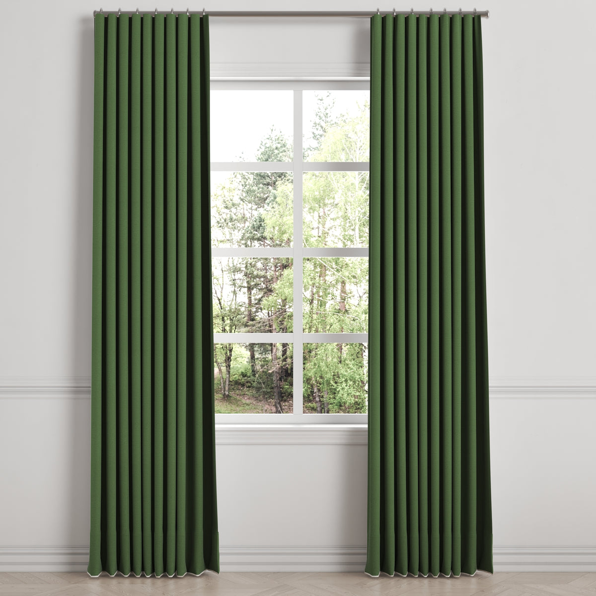 Ripplefold Drapery in Lush Linen - Forest