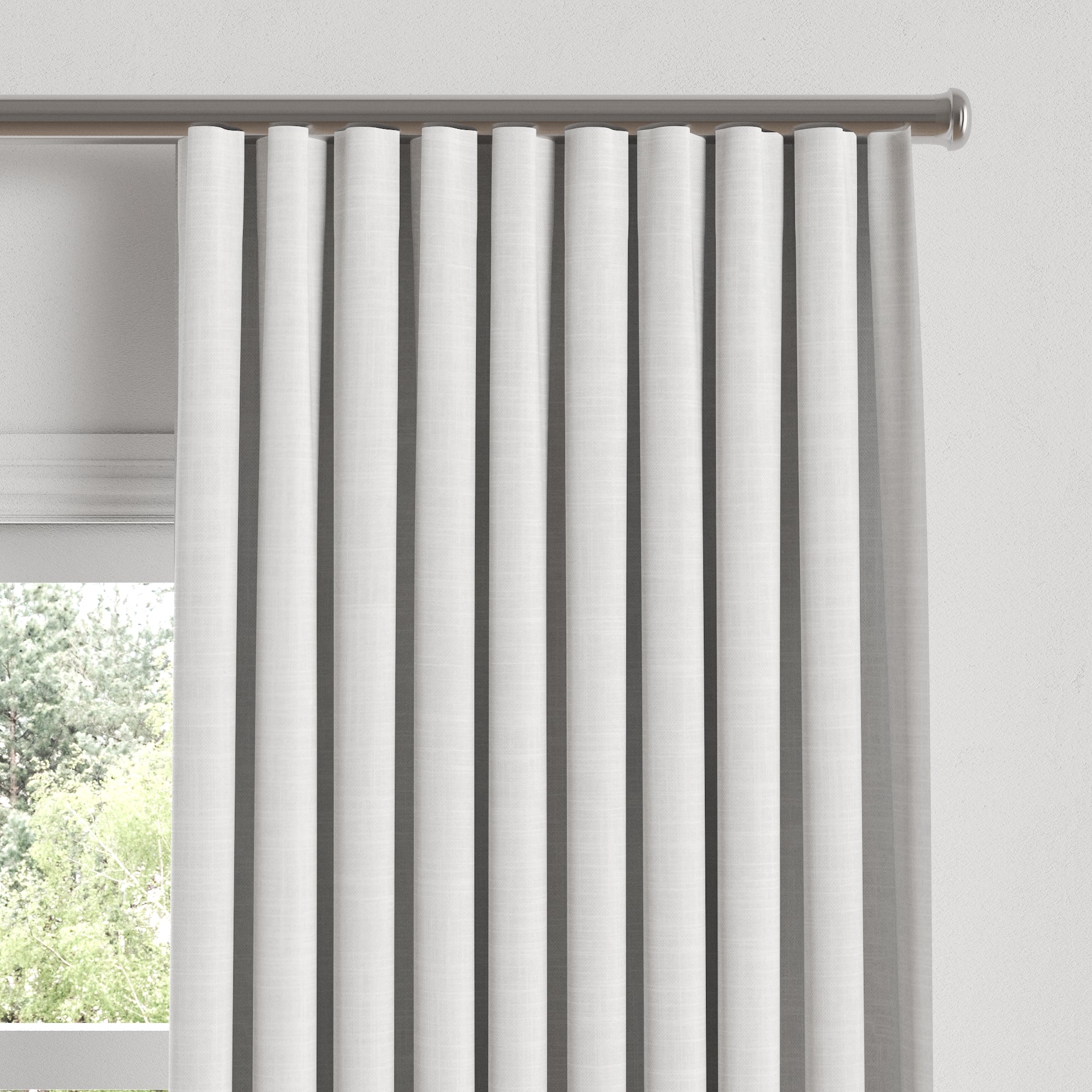 Linen Ripple Comb Ripplefold Drapery in Lush Linen - White – Loom Decor