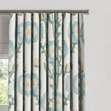 Ripplefold Drapery in Cottage Flowers - Cool Blue