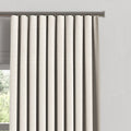 Ripplefold Drapery in Slubby Linen - White
