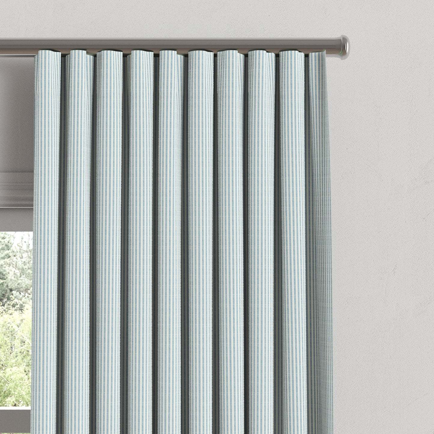 Ripplefold Drapery in Baldwin - Baby Blue