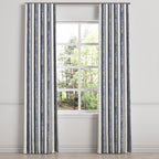 Ripplefold Drapery in French Laundry Stripe - Navy