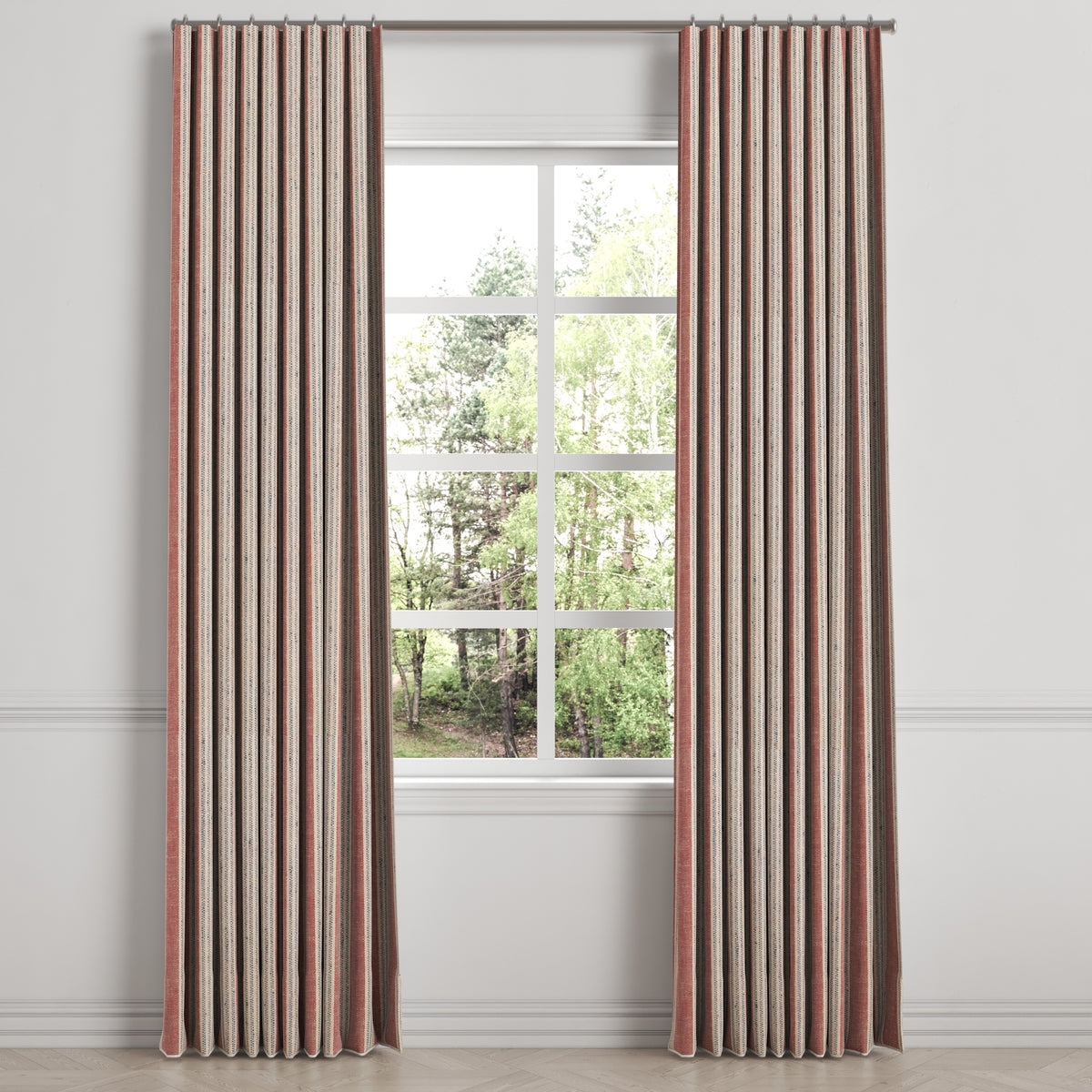 Ripplefold Drapery in Nautical Stripes - Buoy