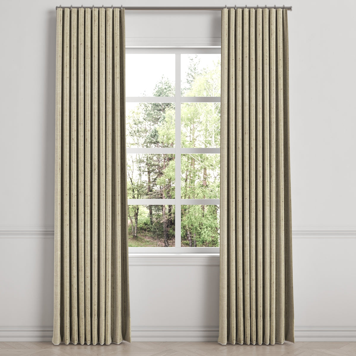 Ripplefold Drapery in Nautical Stripes - Beachy