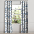 Ripplefold Drapery in Toile - Blue Skies