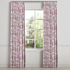 Ripplefold Drapery in Toile - Strawberry