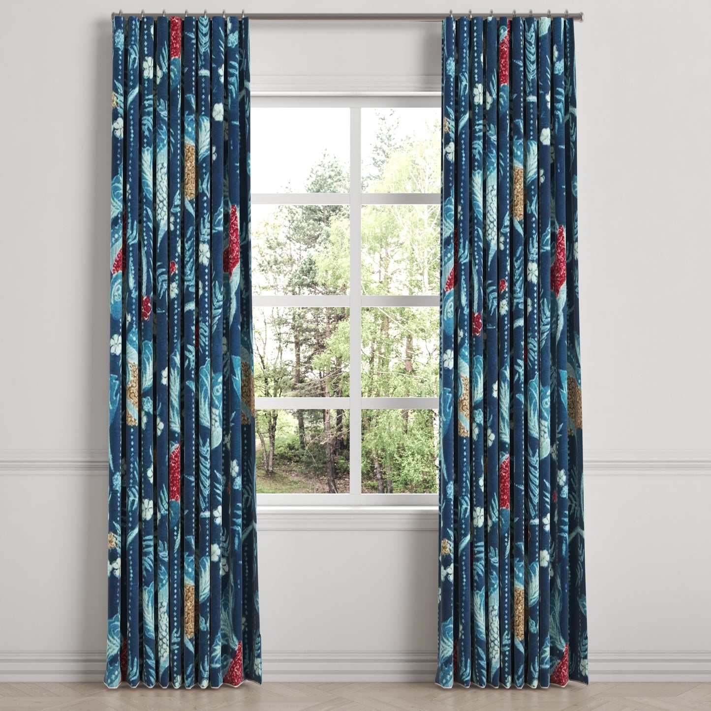 Ripplefold Drapery in Koi Pond - Blue