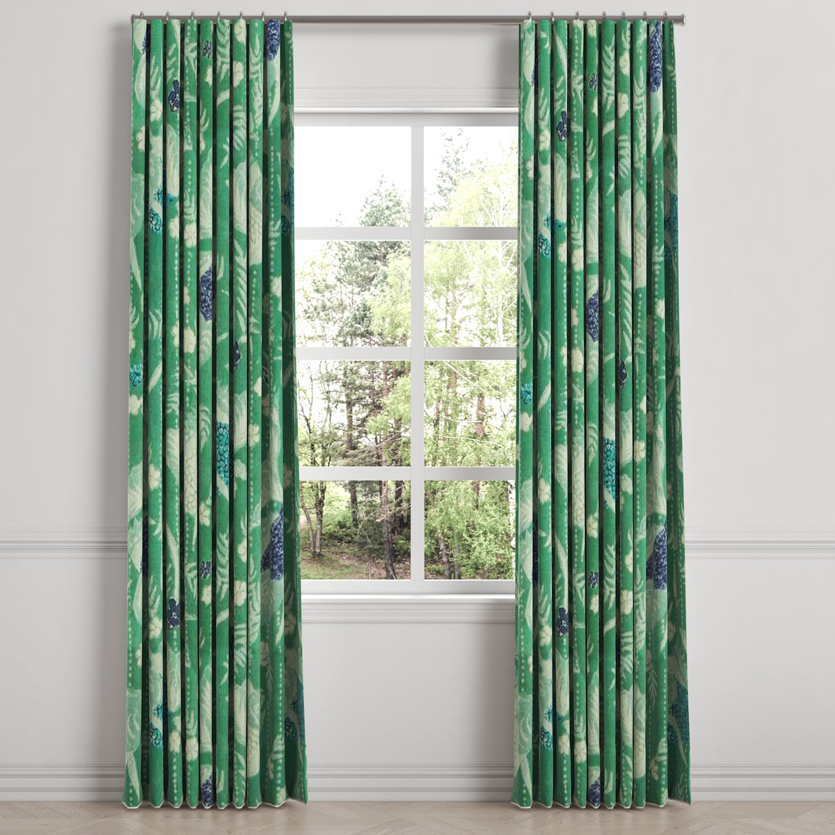 Ripplefold Drapery in Koi Pond - Green