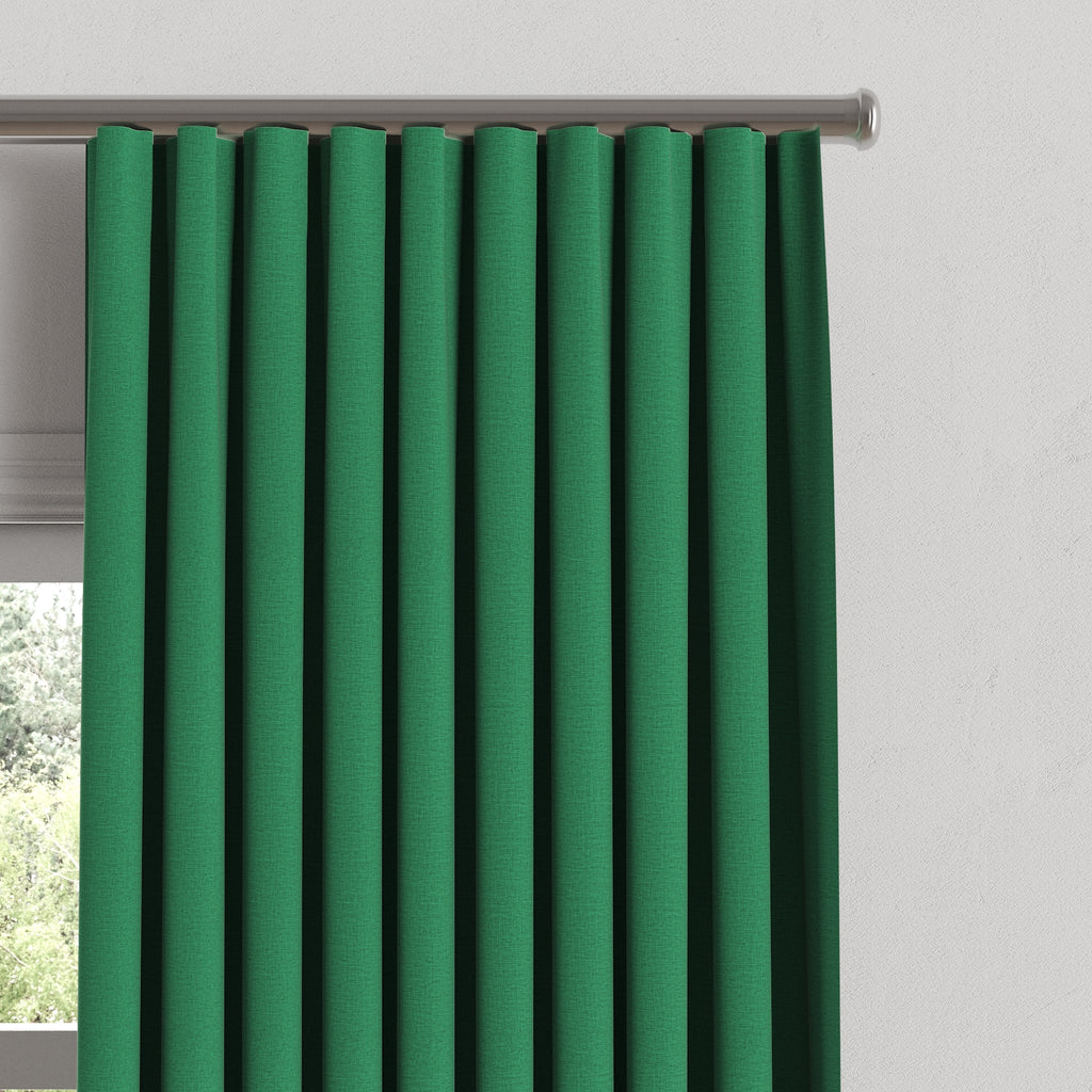 Ripplefold Drapery in Lush Linen - Malachite